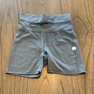 Vuori Blue Striped Daily Shorts